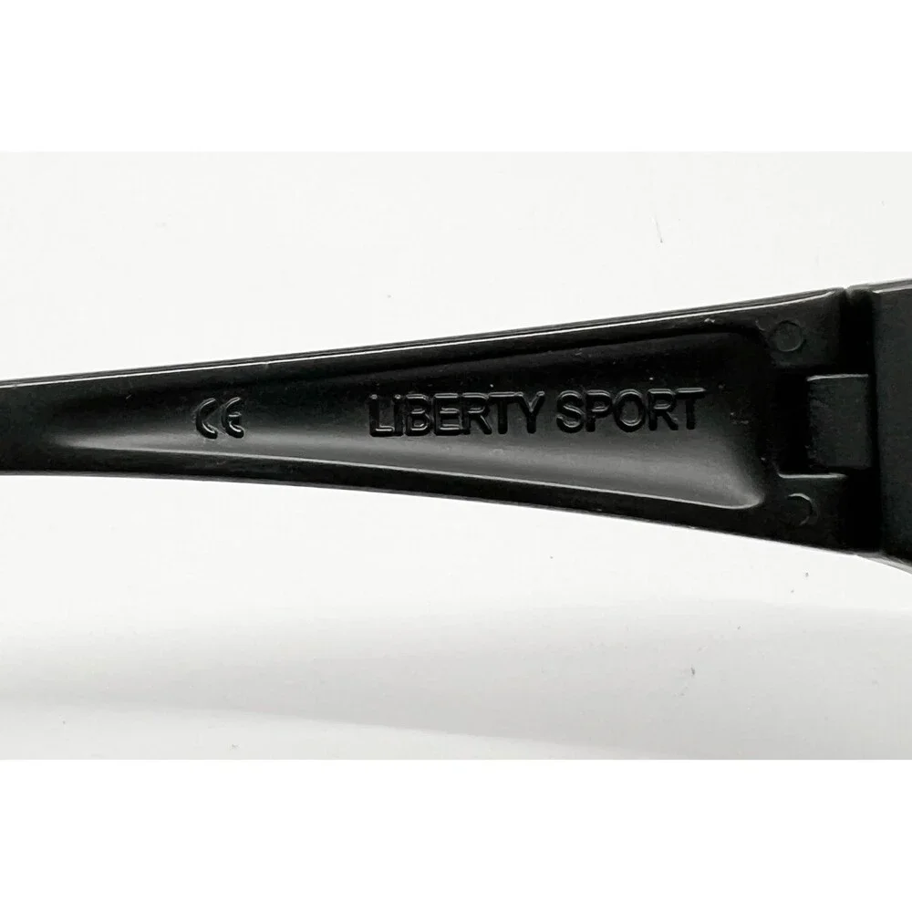 Liberty Sport Roadster Sunglasses Mens Black Green Wrap Around Rectangle
